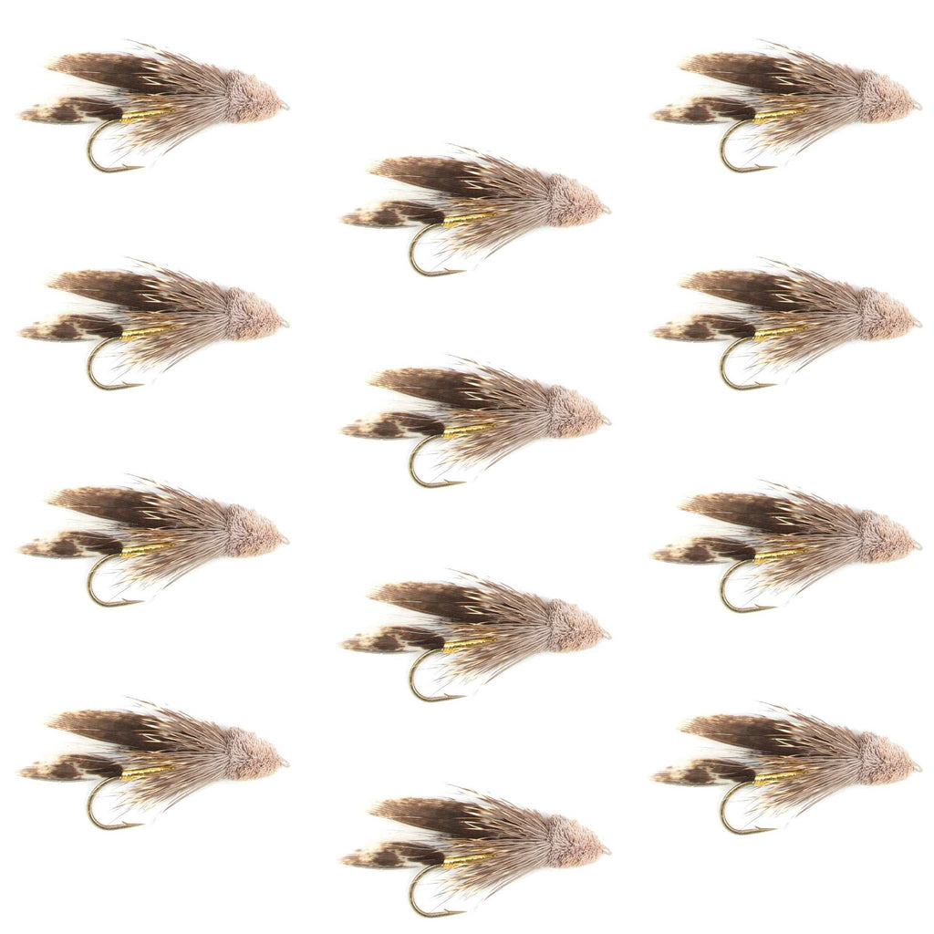 Muddler Minnow Streamer Fishing Fly - 12 Flies Hook Size 8
