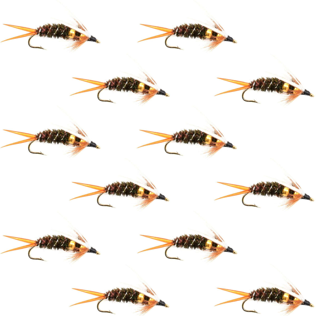 Double Bead Prince Nymph Fly Fishing Flies - 12 Flies Hook Size 8