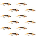 Double Bead Prince Nymph Fly Fishing Flies - 12 Flies Hook Size 8
